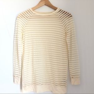 Madewell Hi-Line Sheer Stripe Top  XS